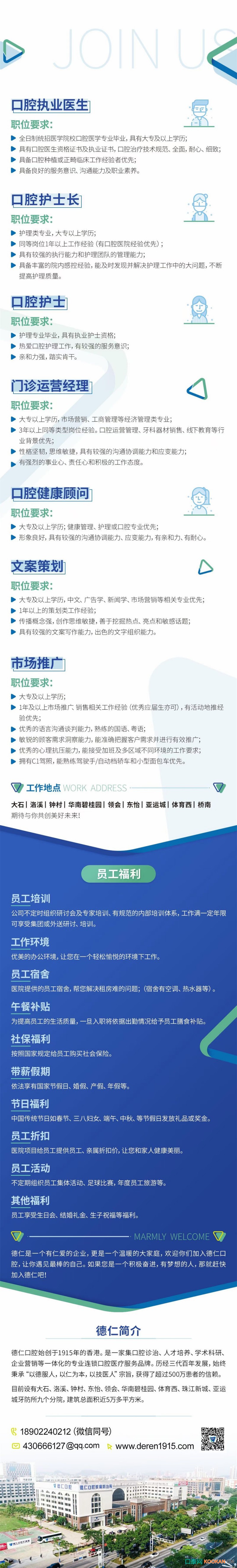 德仁口腔集團(tuán)招聘